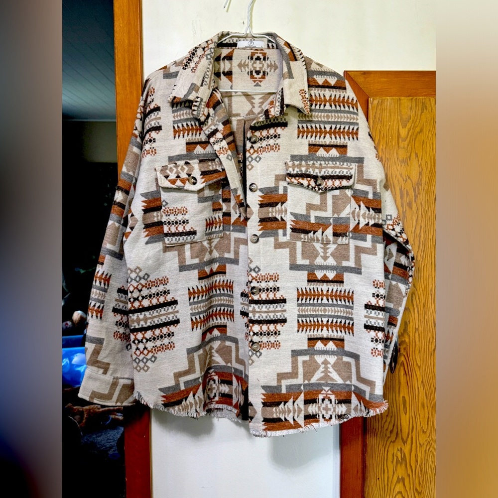 Women’s size Large Boho fall shacket